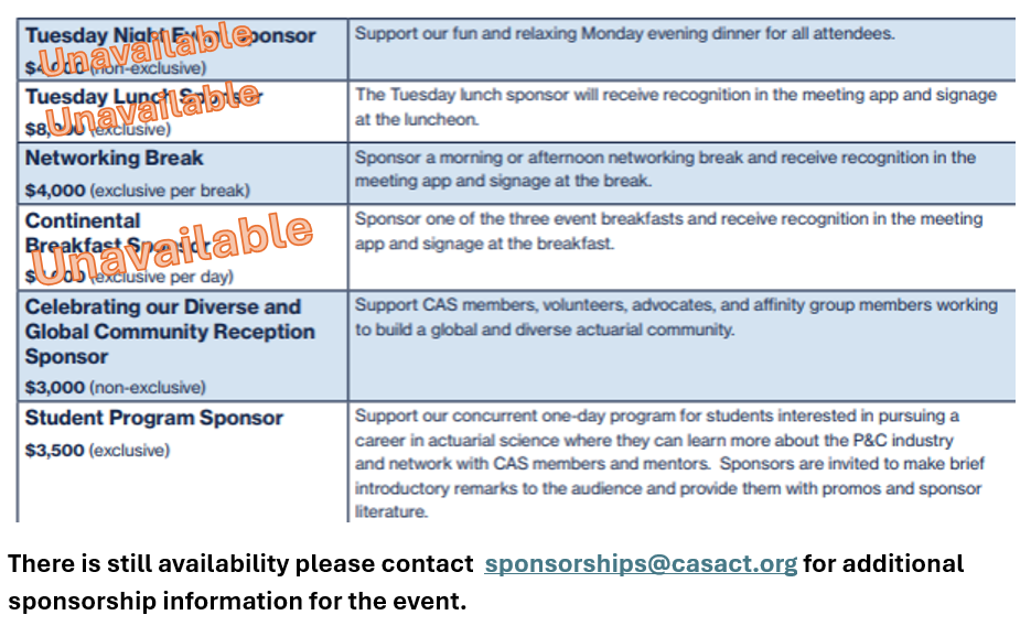 Sponsorship Opportunities