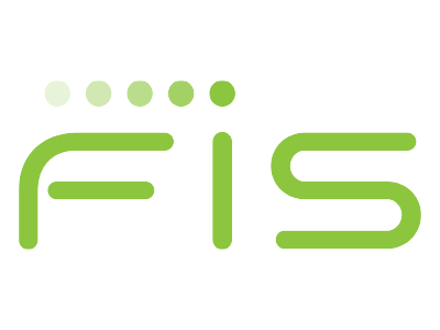 The FIS logo, featuring sleek green lettering and progressive dots symbolizing innovation.